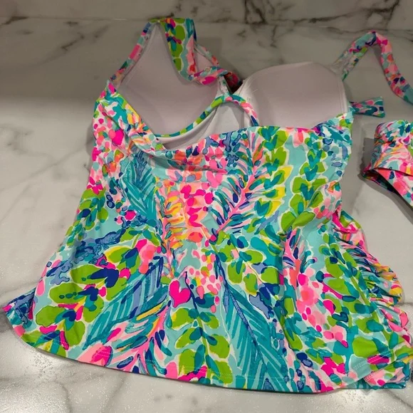 Colorful Leaf Print Bikini Set - Picture 3 of 4